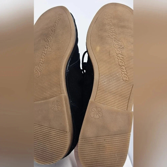 Tommy Bahama Women's Evert Black Suede Lace Up Bootie Sz 9 - Picture 5 of 13